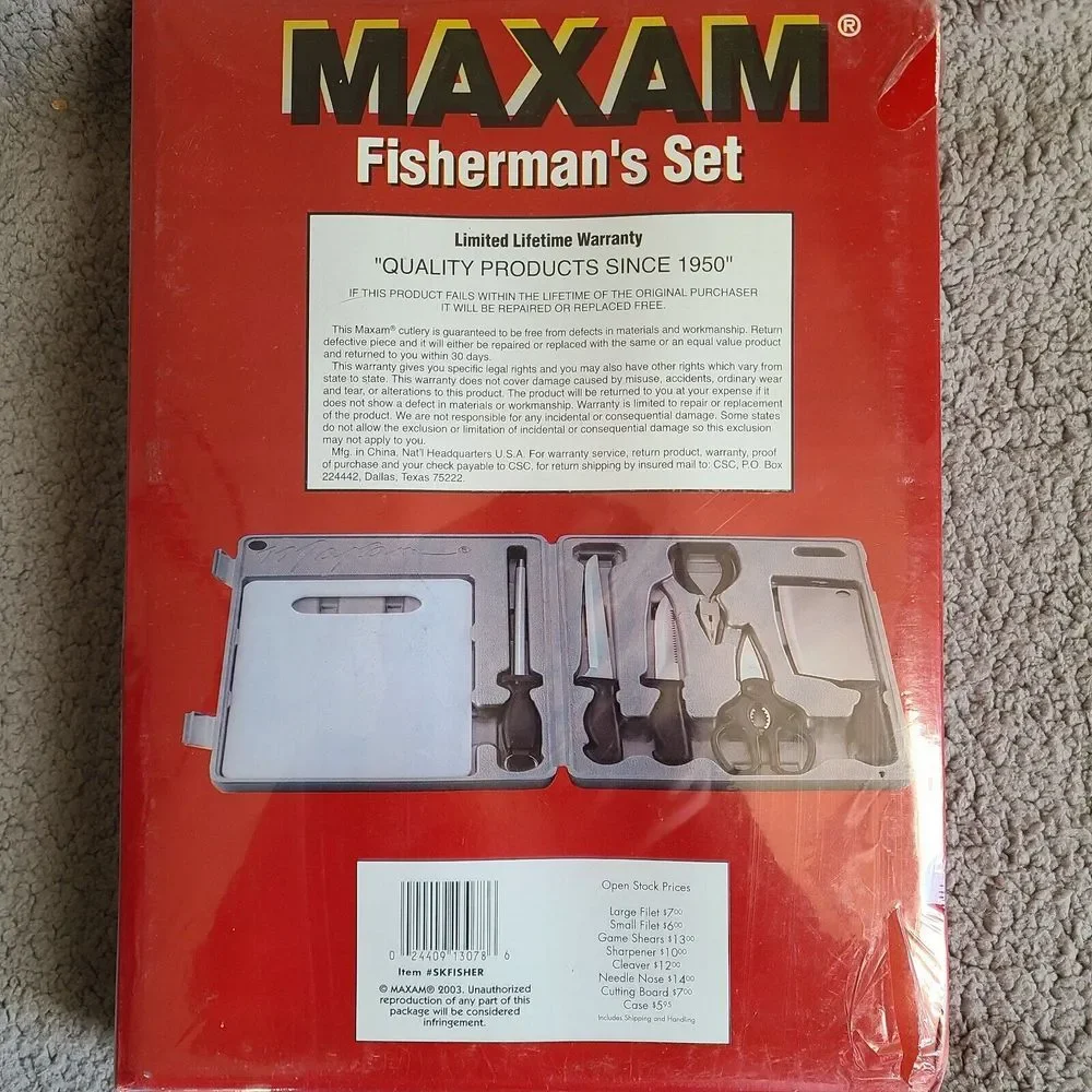 MAXAM 8 Piece Fisherman's Set with HD Storage Case $74.95 value‎